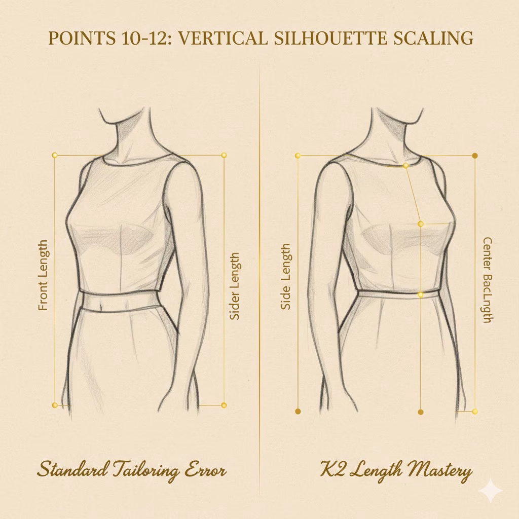 Point 10-11-12: Front, Back, Side Length