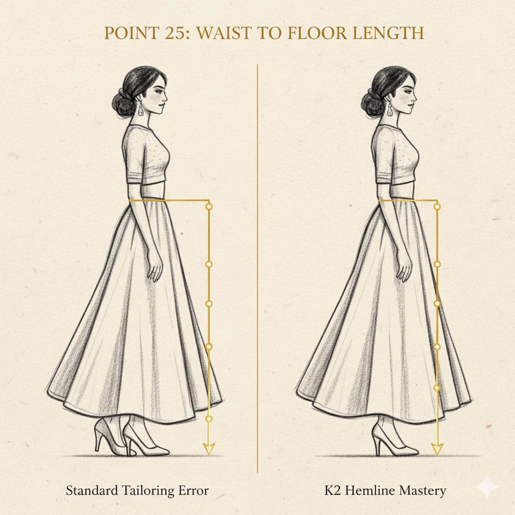 Point 25: Waist to Floor Length