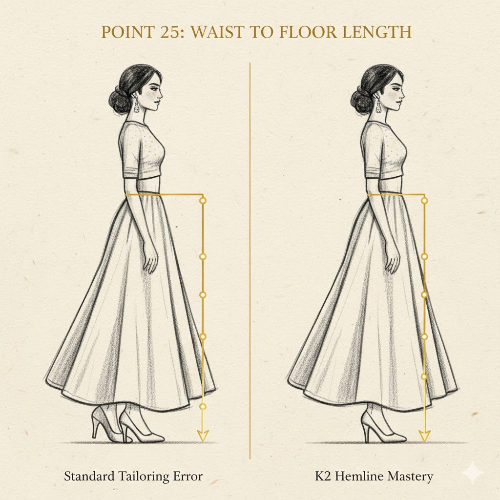 Point 25: Waist to Floor Length